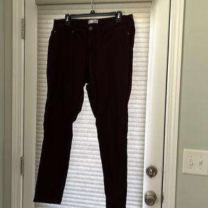 Size 2X YMI wine color skinny jeans